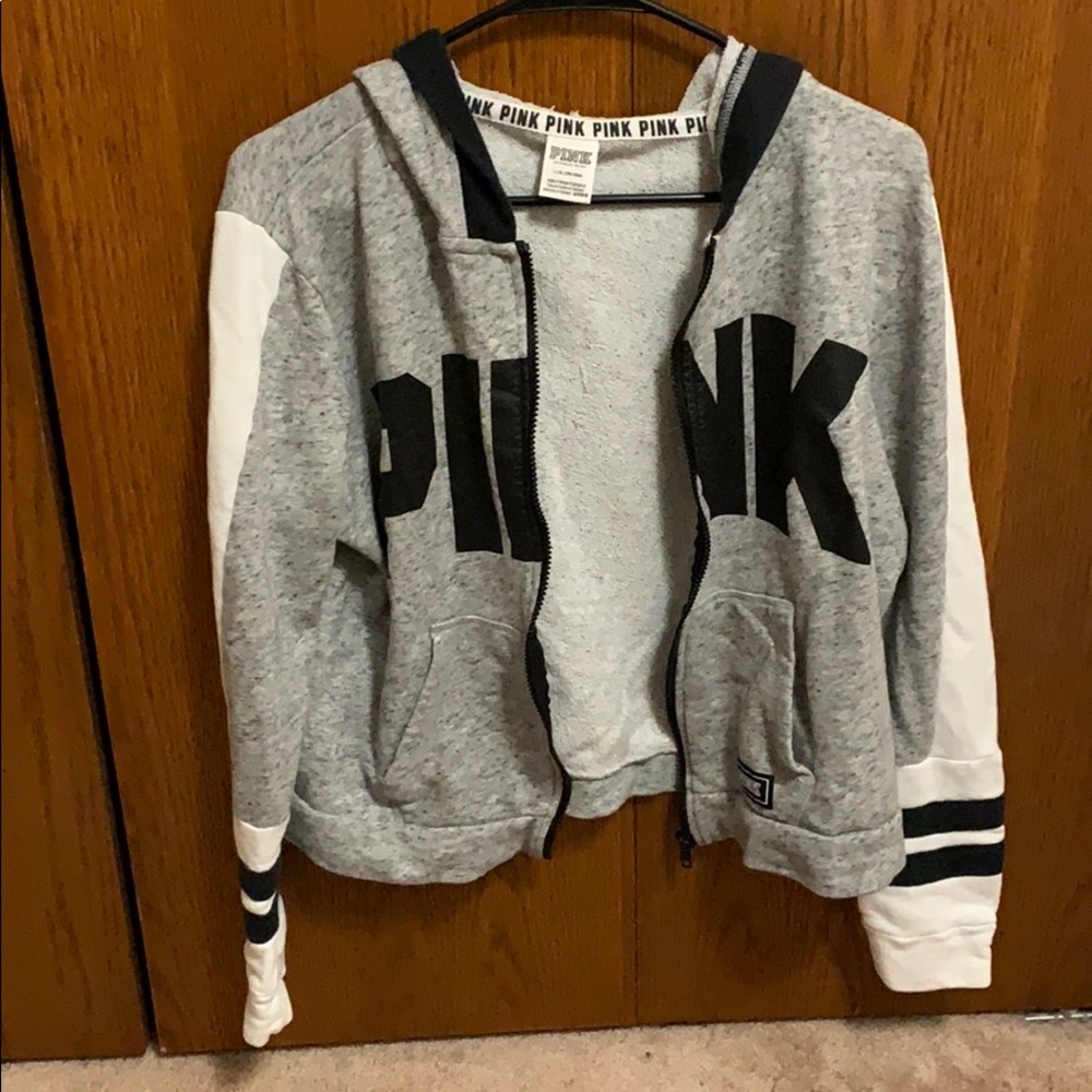 a zip up sweater